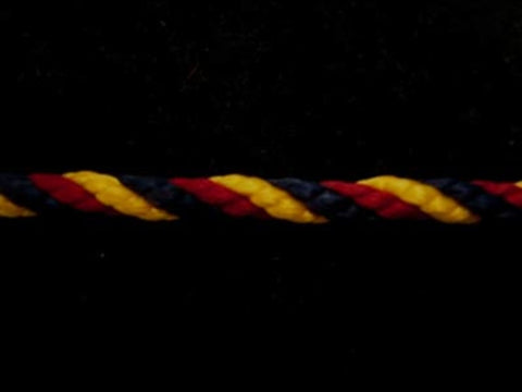 C415 4mm Lacing Cord by British Trimmings, Navy, Burgundy and Yellow - Ribbonmoon