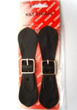 KILT STRAP 1 Black, Pair of Polyurethane Kilt Straps - Ribbonmoon