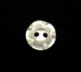 B16625 11mm Cream Tinted Pearlised Polyester 2 Hole Button - Ribbonmoon
