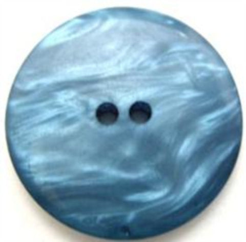 B6145 28mm Tonal Dusky Turquoise Blue Shimmery 2 Hole Button - Ribbonmoon
