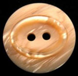 B11875 22mm Peach and Pearlised Oval Centre 2 Hole Button - Ribbonmoon