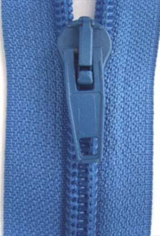 Z3309 61cm Deep Dusky Blue Nylon No.5 Open End Zip - Ribbonmoon