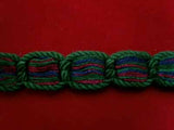 FT1309 15mm Green-Navy-Wine Cord Decorated Tough Braid