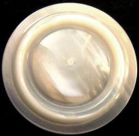 B6678 30mm Tonal Pearlised Pale Ecru Shank Button with an Iridescence - Ribbonmoon