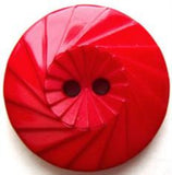B7383a 25mm Red Textured Gloss 2 Hole Button - Ribbonmoon