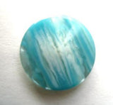B11944 17mm Frosted Turquoise and Semi Pearlised Shank Button - Ribbonmoon