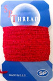 GLITTHREAD03 Red Decorative Glitter Thread,Washable,10 Metre Card - Ribbonmoon