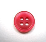 B16099 14mm Raspberry Pearlised Polyester 4 Hole Button - Ribbonmoon