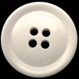 B10693 27mm Raw White Gloss Ceramic Effect 4 Hole Button