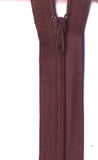 Z3823 14cm Deep Congo Brown Nylon Pin Lock No.3 Closed End Zip - Ribbonmoon