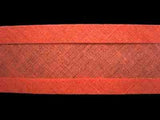 BB117 25mm Apricot 100% Cotton Bias Binding Tape - Ribbonmoon