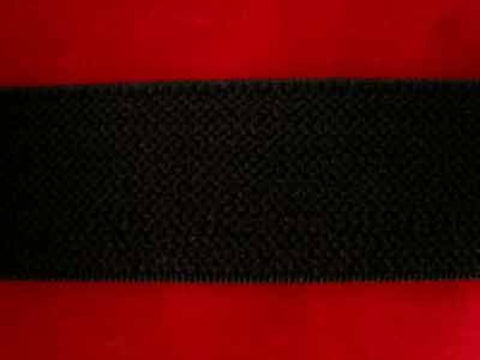 EB31 26mm Black 1" Inch Plush Back Elastic. - Ribbonmoon