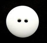 B17404 18mm White Matt and Lightly Domed 2 Hole Button