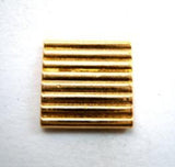 B9517 17mm Gold Heavy Metal Alloy Square Shape Shank Button - Ribbonmoon