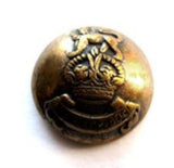 B8241 20mm Antique Brass Metal Domed Shank Button,Coat Arms Design