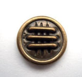 B14931 17mm Antique Brass Metal Shank Button - Ribbonmoon