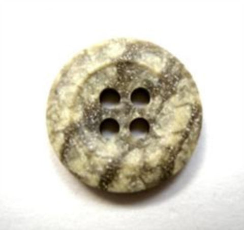 B16499 17mm Stone Effect Speckled Greys Bone Sheen 4 Hole Button - Ribbonmoon