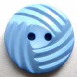 B8855 22mm Pale Blue Gloss Grooved 2 Hole Button - Ribbonmoon