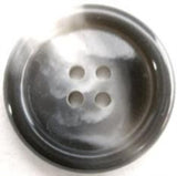 B15866 26mm Mixed Greys Faux Horn 4 Hole Button