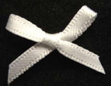 RB324 White 4mm Satin Ribbon Bow