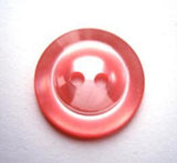 B17749 19mm Rose Pink Pearlised Polyester 2 Hole Button - Ribbonmoon