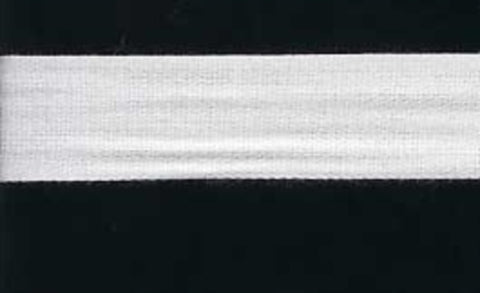 CT02 25mm Thin White Cotton Tape - Ribbonmoon