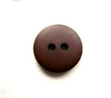 B17178 15mm Deep Plum Brown Soft Sheen 2 Hole Button - Ribbonmoon