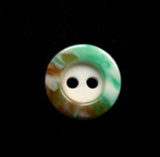 B10212 11mm Brown,Natural and Green Marble Effect 2 Hole Button - Ribbonmoon