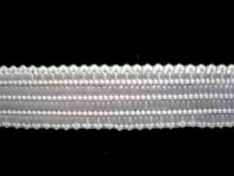 FT895 13mm White Soft Braid Trim with a Silky Sheen