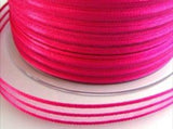 R7017 11mm Shocking Pink Satin and Sheer Striped Ribbon - Ribbonmoon
