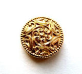 B7748 17mm Gilded Gold Poly Textured Shank Button - Ribbonmoon