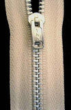 Z4867 YKK 18cm Beige Pin Lock No.3 Closed End Zip with Metal Teeth - Ribbonmoon