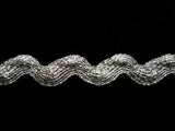 RIC35 12mm Metallic Silver Lurex Ric Rac Braid - Ribbonmoon