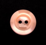 B12581 16mm Pearlised Apricot Polyester 2 Hole Button - Ribbonmoon