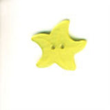 B15977 21mm Pale Lime Star Shaped 2 Hole Button - Ribbonmoon