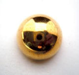 B16074 18mm Gold Gilded Poly Half Ball Shank Button - Ribbonmoon