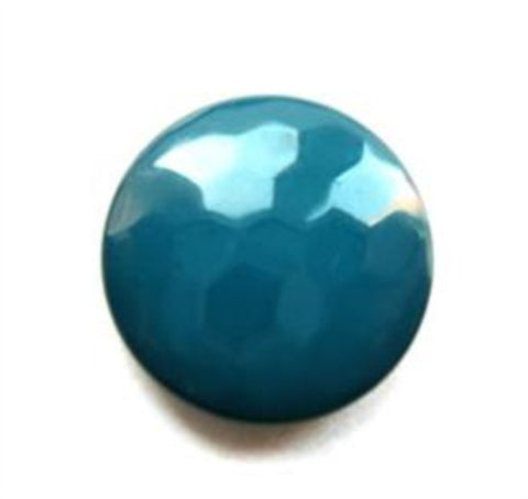 B8705 18mm Dark Kingfisher Domed Honeycomb Shank Button - Ribbonmoon