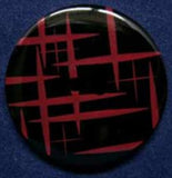 B3203 34mm Black and Pale Burgundy High Gloss 2 Hole Button - Ribbonmoon