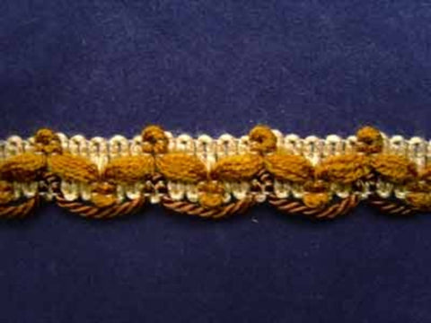 FT904 16mm Dusky Topaz, Brown and Natural Woolly and Cord Braid Trimming - Ribbonmoon