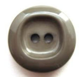 B5572 19mm Taupe Grey Glossy 2 Hole Button