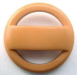 B15248 25mm Dusky Apricot Brown Soft Sheen Shank Button - Ribbonmoon