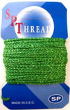 GLITHREAD02 Emerald Green Decorative Glitter Thread,Washable,10 Metre Card - Ribbonmoon