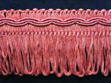 FT921 43mm Dusky Pinks Looped Fringe on a Decorated Braid - Ribbonmoon