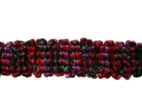 FT335 15mm Violet, Red, Black and Jade Green Braid Trimming - Ribbonmoon