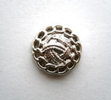 B9177 15mm Gilded Silver Poly Shank Button - Ribbonmoon