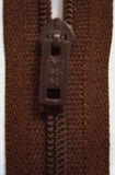 Z2092 YKK 20cm Dark Chocolate Brown Pin Lock No.3 Closed End Zip - Ribbonmoon