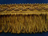 FT1482 52mm Olive Gold Looped Fringe on a Decorated Braid - Ribbonmoon