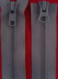 Z2446 76cm Slate Grey YKK Double Ended Zip, Chunky Teeth No.6 - Ribbonmoon