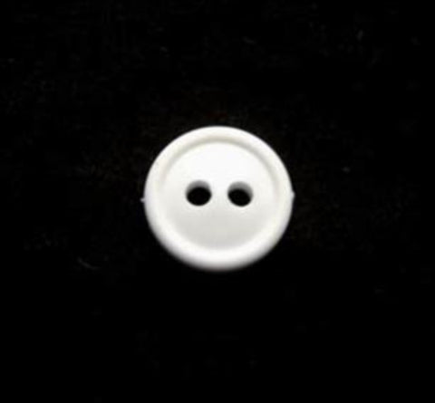 B17188 11mm White High Gloss 2 Hole Button - Ribbonmoon
