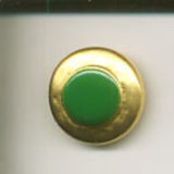 B14970 24mm Emerald and Gilded Gold Poly Shank Button - Ribbonmoon
